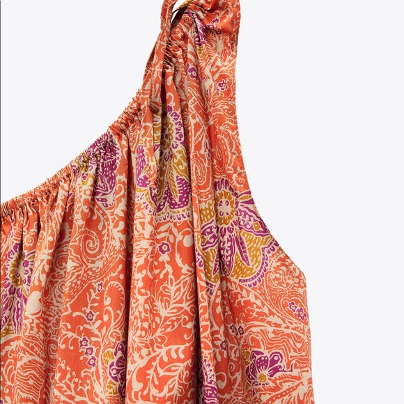 PRINTED ASYMMETRIC DRESS - Picture 2 of 8